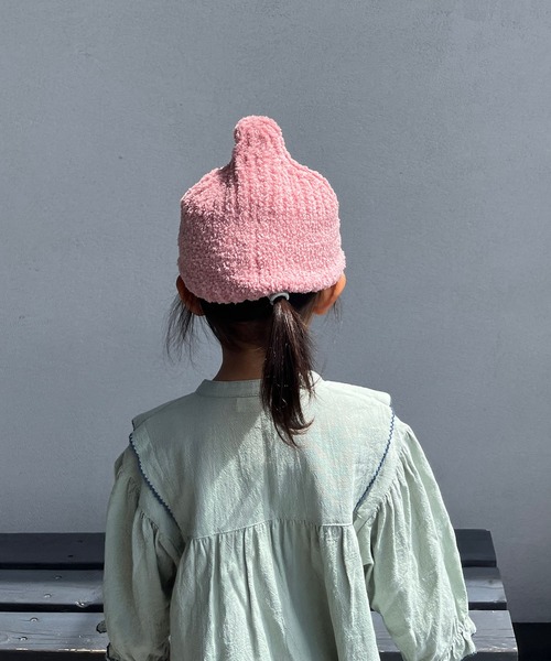 GRIN BUDDY(グリンバディ)の「【GRIN BUDDY / グリンバディ】【キッズ】やわらかどんぐりニット帽/ Souffle Watch(ニットキャップ/ビーニー・キッズ・ブラウン系その他/ライトピンク/グリーン系その他/ホワイト・53cm)」の13枚目の写真