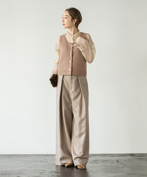 NOBLE/CO/PE ニットベスト ノーブル NOBLE CO/PE ニットベスト