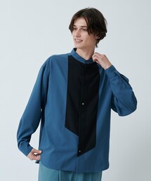 CITY TOKYO | 【洗える/シワ防止】LANAライクデザインシャツ リラックスフィット/異素材切り替えデザイン(シャツ/ブラウス)