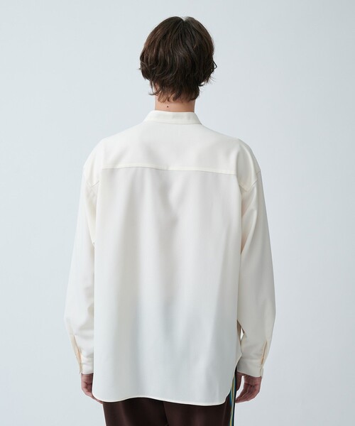 CITY TOKYO(シティトウキョウ)の「【洗える/シワ防止】LANAライクデザインシャツ リラックスフィット/異素材切り替えデザイン(シャツ/ブラウス・メンズ・グレイッシュベージュ/ブラック/ブルー・1/3/2)」の16枚目の写真