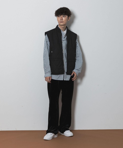 Couleur Meler(クルールメリー)の「Couleur Meler sakasa center tuck velour pants(その他パンツ・メンズ・グリーン系その他/ブラック・LARGE/MEDIUM)」の2枚目の写真