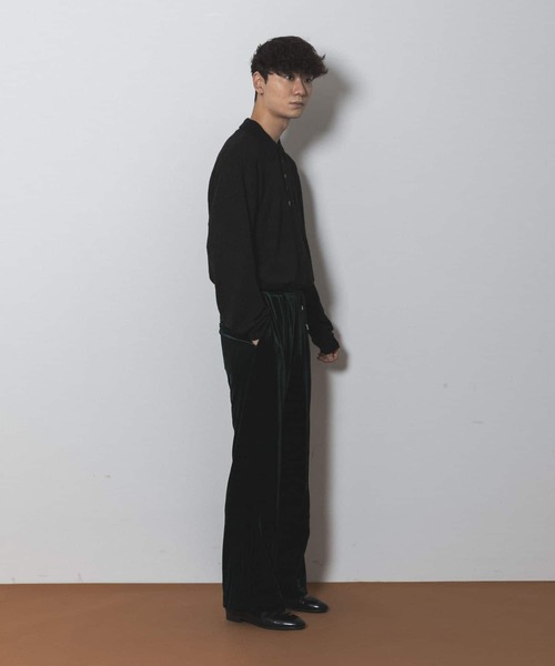 Couleur Meler(クルールメリー)の「Couleur Meler sakasa center tuck velour pants(その他パンツ・メンズ・グリーン系その他/ブラック・LARGE/MEDIUM)」の20枚目の写真