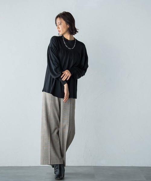 LAUTREAMONT(ロートレアモン)の「ウォッシャブルウールギャザーカットソー≪手洗い可能/WEB限定Lサイズ≫(Tシャツ/カットソー・レディース・ブラック/オフホワイト/グリーン・9号/11号)」の19枚目の写真