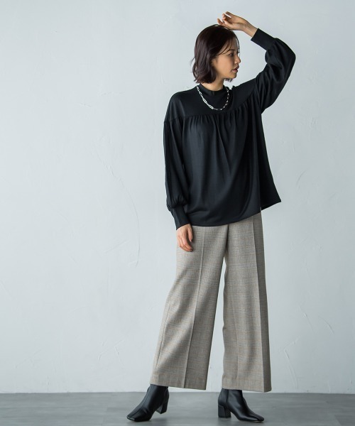 LAUTREAMONT(ロートレアモン)の「ウォッシャブルウールギャザーカットソー≪手洗い可能/WEB限定Lサイズ≫(Tシャツ/カットソー・レディース・ブラック/オフホワイト/グリーン・9号/11号)」の20枚目の写真