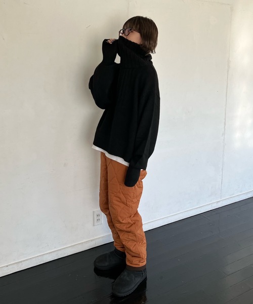 shesame(シーセム)の「キルティングパンツ(その他パンツ・レディース・カーキ/ブラウン・MEDIUM/LARGE)」の4枚目の写真