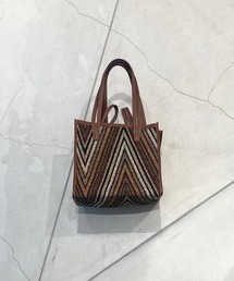 A VACATION | 【A VACATION / アヴァケーション】MINI CUBE TRIANGLE BROWN / ミニキューブトライアングルトートバッグ(トートバッグ)