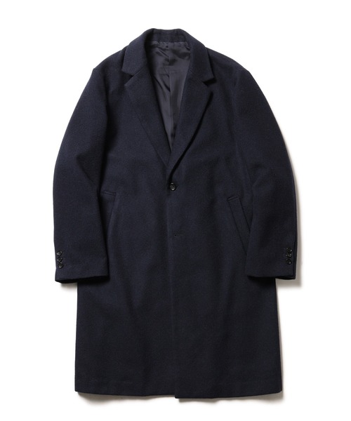 MR.OLIVE（ミスターオリーブ）の「MR.OLIVE ミスターオリーブ / SOFT WOOL MOSSER / CHESTERFIELD COAT ソフトウールモッサチェスターコート / M-223164（チェスターコート・メンズ・ブラック/ネイビー・SMALL/MEDIUM/LARGE）」の3枚目の写真