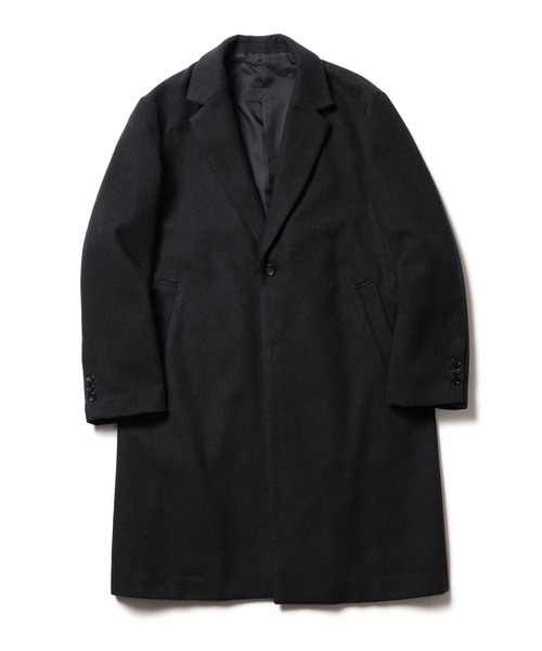 MR.OLIVE（ミスターオリーブ）の「MR.OLIVE ミスターオリーブ / SOFT WOOL MOSSER / CHESTERFIELD COAT ソフトウールモッサチェスターコート / M-223164（チェスターコート・メンズ・ブラック/ネイビー・SMALL/MEDIUM/LARGE）」の5枚目の写真