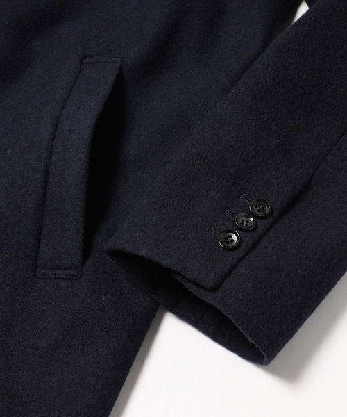 MR.OLIVE（ミスターオリーブ）の「MR.OLIVE ミスターオリーブ / SOFT WOOL MOSSER / CHESTERFIELD COAT ソフトウールモッサチェスターコート / M-223164（チェスターコート・メンズ・ブラック/ネイビー・SMALL/MEDIUM/LARGE）」の7枚目の写真