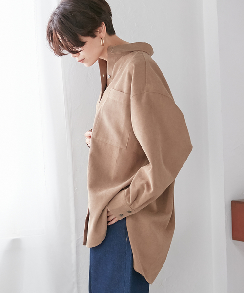 Days(デイズ)の「【BLANC+】ゆるシルエットコーデュロイシャツ(シャツ/ブラウス・レディース・モカ/ベージュ・L/M)」の13枚目の写真