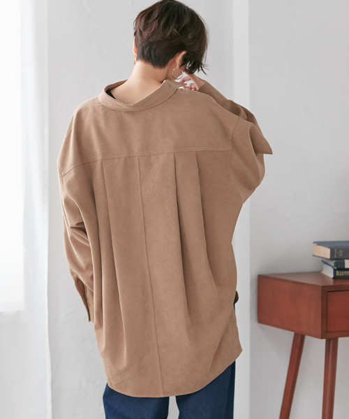 Days(デイズ)の「【BLANC+】ゆるシルエットコーデュロイシャツ(シャツ/ブラウス・レディース・モカ/ベージュ・L/M)」の3枚目の写真