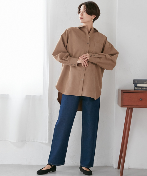 Days(デイズ)の「【BLANC+】ゆるシルエットコーデュロイシャツ(シャツ/ブラウス・レディース・モカ/ベージュ・L/M)」の17枚目の写真