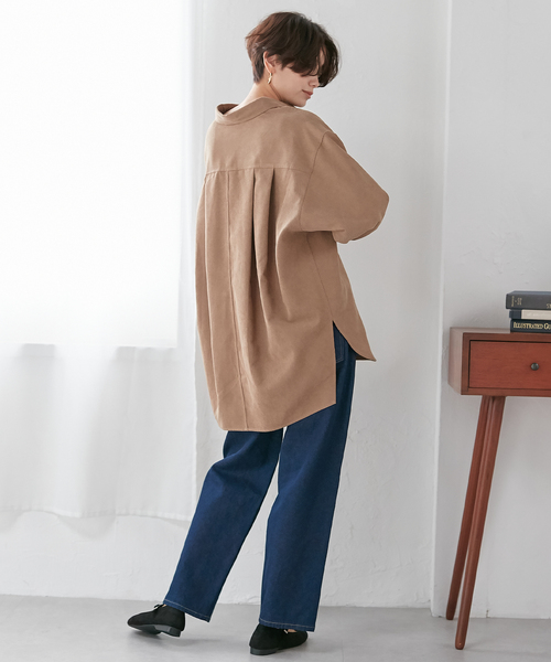 Days(デイズ)の「【BLANC+】ゆるシルエットコーデュロイシャツ(シャツ/ブラウス・レディース・モカ/ベージュ・L/M)」の14枚目の写真