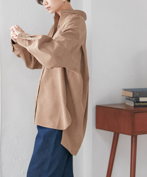 Days(デイズ)の「【BLANC+】ゆるシルエットコーデュロイシャツ(シャツ/ブラウス・レディース・モカ/ベージュ・L/M)」の6枚目の写真
