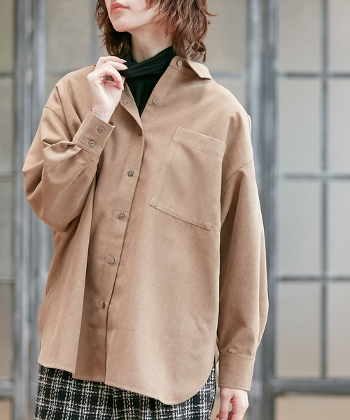 Days(デイズ)の「【BLANC+】ゆるシルエットコーデュロイシャツ(シャツ/ブラウス・レディース・モカ/ベージュ・L/M)」の2枚目の写真