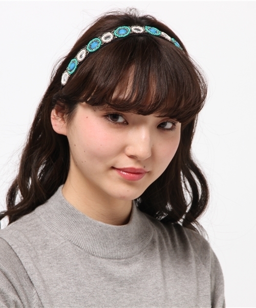 チャイハネ(チャイハネ)の「【チャイハネ】ビジューヘアバンド(ヘアバンド・レディース・ブルー/レッド/シルバー/ターコイズブルー/カラフル・FREE)」の14枚目の写真