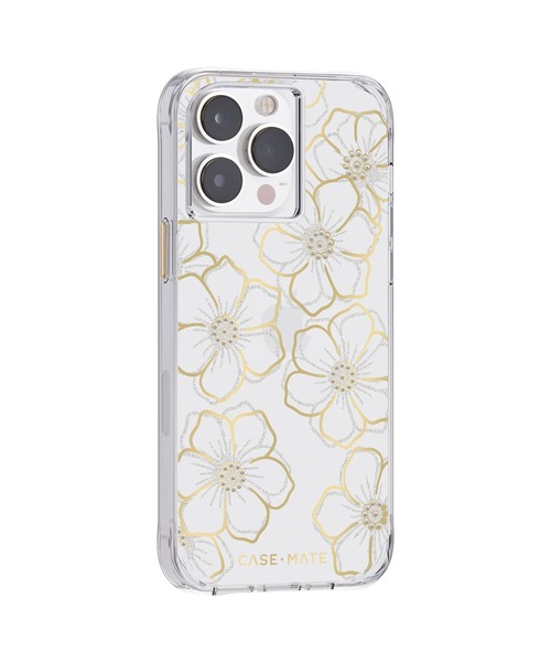 Case-Mate（ケースメイト）の「iPhone14ProMax 6.7inch Case-Mate Floral Gems 3.0m落下耐衝撃・抗菌・リサイクル素材（スマホケース/カバー・レディース・シルバー×ゴールド・ONE SIZE）」の4枚目の写真