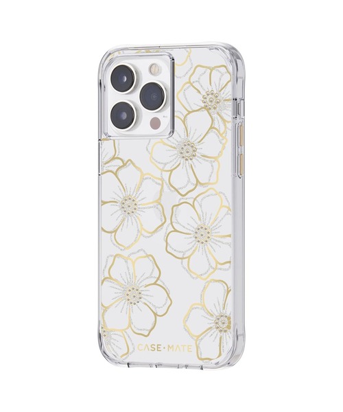 Case-Mate（ケースメイト）の「iPhone14ProMax 6.7inch Case-Mate Floral Gems 3.0m落下耐衝撃・抗菌・リサイクル素材（スマホケース/カバー・レディース・シルバー×ゴールド・ONE SIZE）」の3枚目の写真