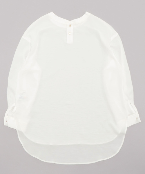 BELLUNA PLUS(ベルーナ)の「リブ切替デザインチュニック(チュニック・レディース・ネイビー/オフホワイト・LARGE/MEDIUM)」の8枚目の写真