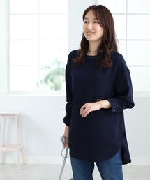リブ切替デザインチュニック