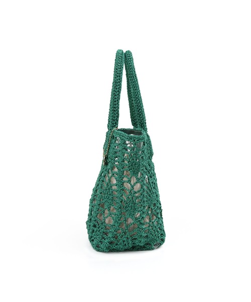 T・S・L（ティーエスエル）の「鍵編みPP×ビニールトートバッグ（トートバッグ・レディース・パープル/ベージュ/グリーン・FREE）」の16枚目の写真