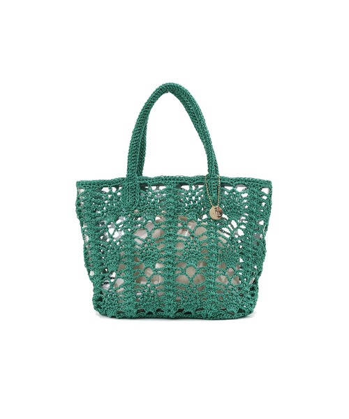 T・S・L（ティーエスエル）の「鍵編みPP×ビニールトートバッグ（トートバッグ・レディース・パープル/ベージュ/グリーン・FREE）」の13枚目の写真