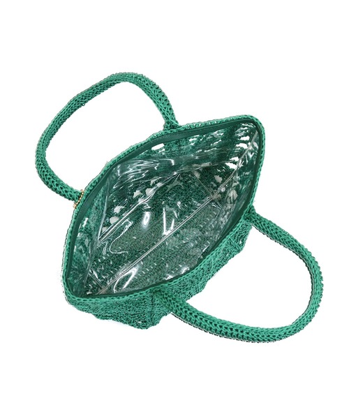 T・S・L（ティーエスエル）の「鍵編みPP×ビニールトートバッグ（トートバッグ・レディース・パープル/ベージュ/グリーン・FREE）」の18枚目の写真