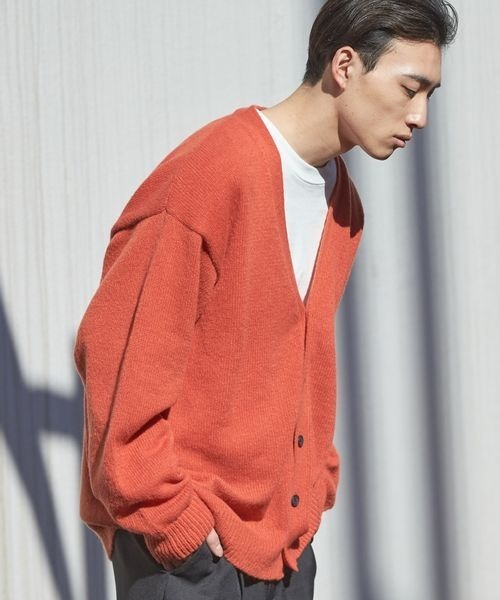 LOWRYS FARM(ローリーズファーム)の「シャギーニットカーディガン 182116(カーディガン/ボレロ・メンズ・ブルー/ベージュ/オレンジ・MEDIUM/LARGE)」の3枚目の写真