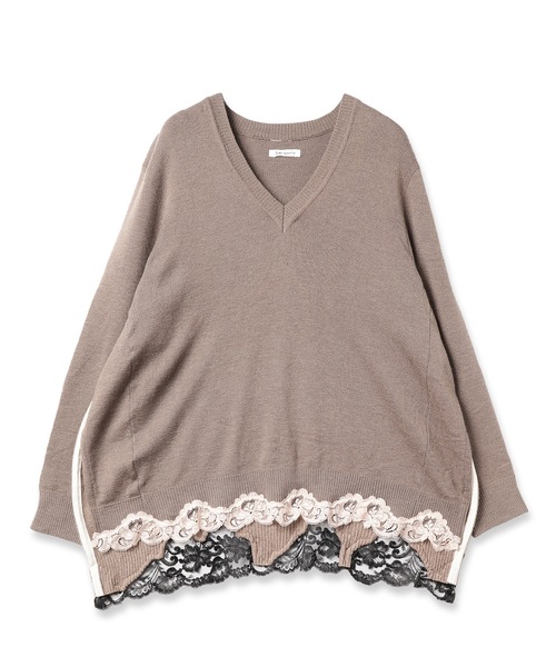 YEAH RIGHT!!(イェーライト)の「LACE KNIT(ニット/セーター・レディース・ベージュ系・1)」の1枚目の写真