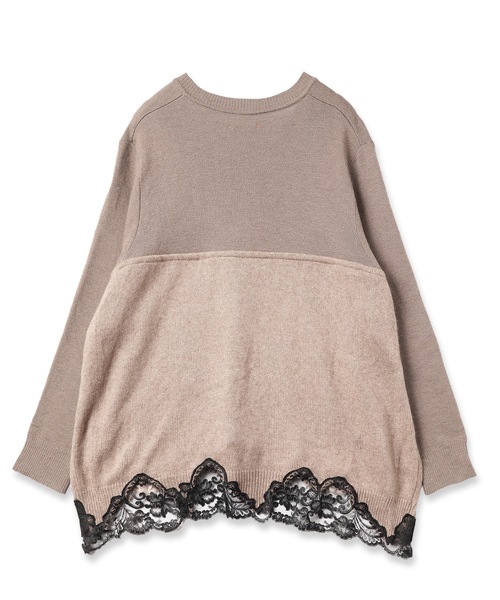 YEAH RIGHT!!(イェーライト)の「LACE KNIT(ニット/セーター・レディース・ベージュ系・1)」の3枚目の写真