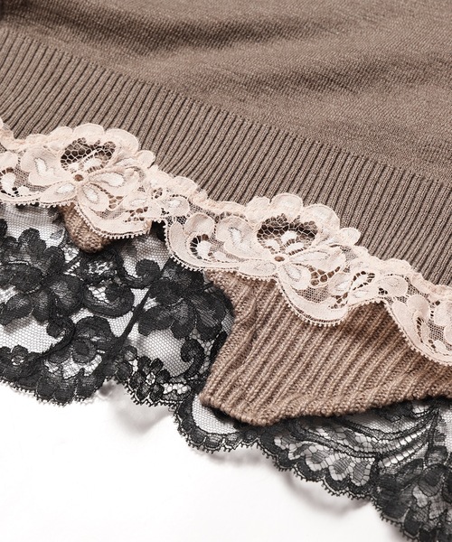 YEAH RIGHT!!(イェーライト)の「LACE KNIT(ニット/セーター・レディース・ベージュ系・1)」の6枚目の写真