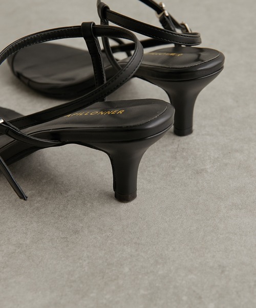 PAPILLONNER（パピヨネ）の「ストラップヒールサンダル/PAPILLONNER/パピヨネ（サンダル・レディース・ホワイト/ブラック・S/M/L）」の7枚目の写真