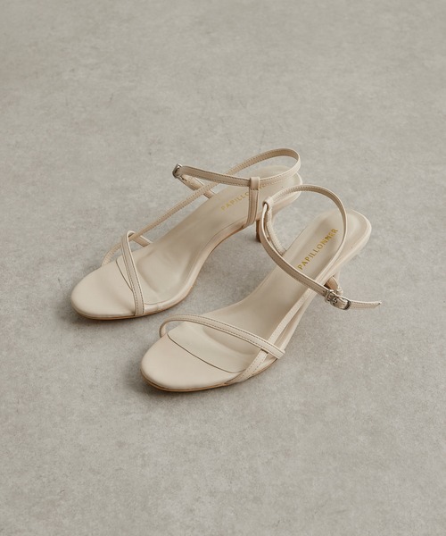 PAPILLONNER（パピヨネ）の「ストラップヒールサンダル/PAPILLONNER/パピヨネ（サンダル・レディース・ホワイト/ブラック・S/M/L）」の14枚目の写真