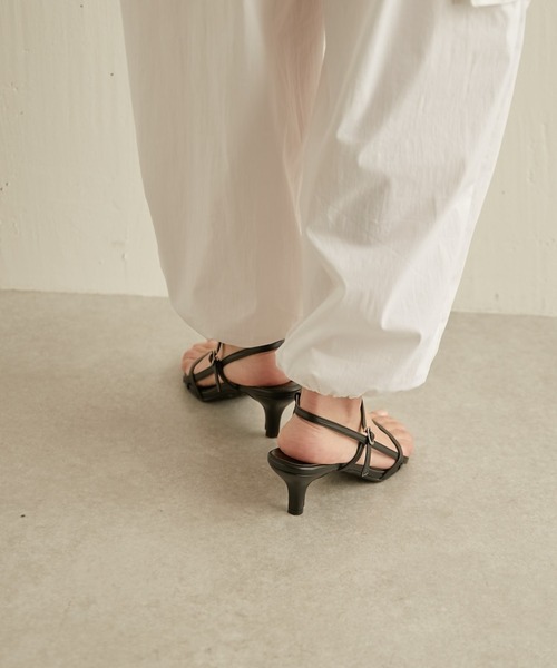 PAPILLONNER（パピヨネ）の「ストラップヒールサンダル/PAPILLONNER/パピヨネ（サンダル・レディース・ホワイト/ブラック・S/M/L）」の13枚目の写真