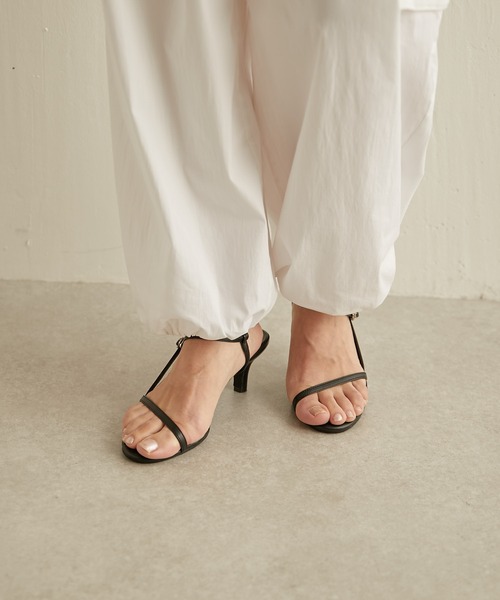 PAPILLONNER（パピヨネ）の「ストラップヒールサンダル/PAPILLONNER/パピヨネ（サンダル・レディース・ホワイト/ブラック・S/M/L）」の10枚目の写真