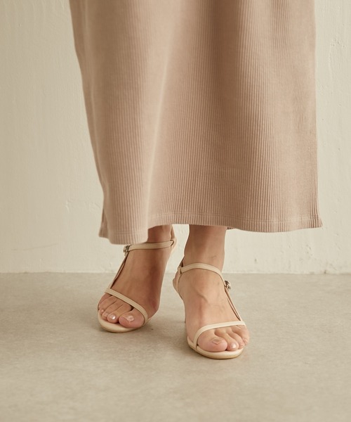 PAPILLONNER（パピヨネ）の「ストラップヒールサンダル/PAPILLONNER/パピヨネ（サンダル・レディース・ホワイト/ブラック・S/M/L）」の6枚目の写真