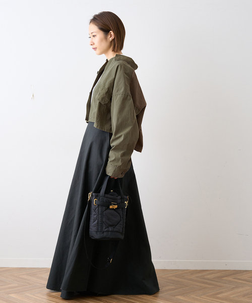 CAL O LINE(キャルオーライン)の「《別注》【CAL O LINE】UTILITY JACKET:ショート丈ジャケット(ミリタリージャケット・レディース・カーキ・FREE)」の5枚目の写真