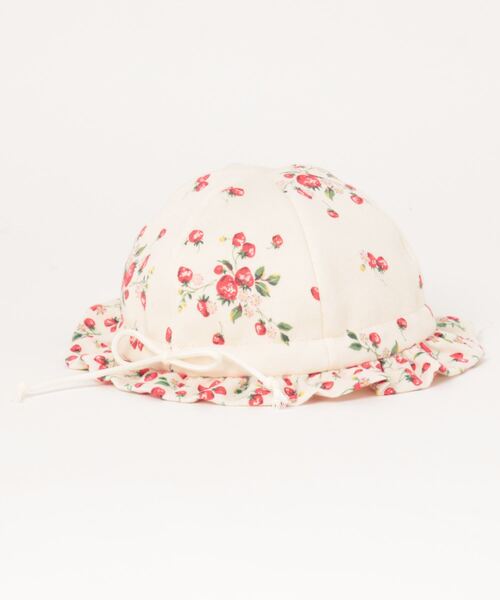 sense of wonder(センスオブワンダー)の「野イチゴフラワー帽子【日本製】(ハット・キッズ・キナリ・S/M/L)」の2枚目の写真