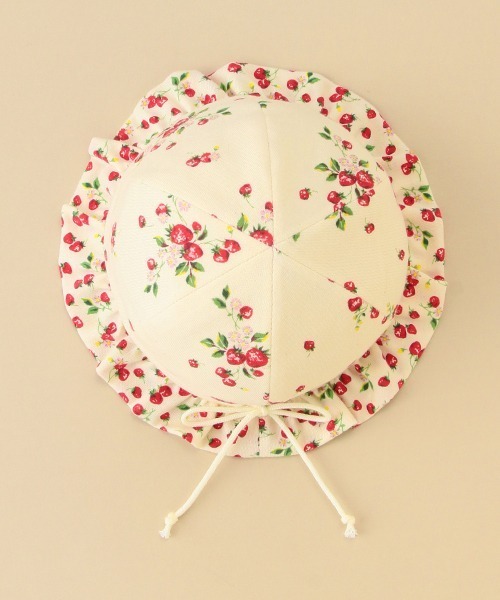 sense of wonder(センスオブワンダー)の「野イチゴフラワー帽子【日本製】(ハット・キッズ・キナリ・S/M/L)」の3枚目の写真