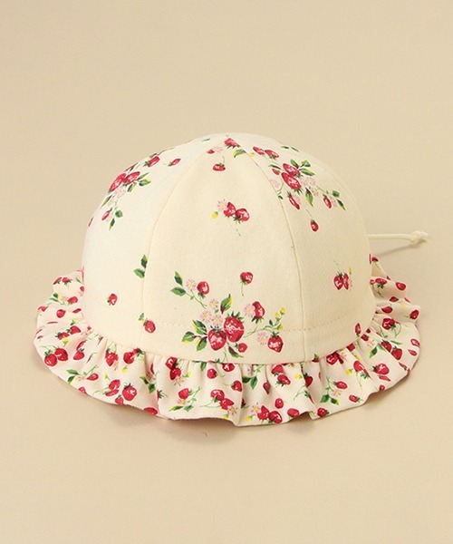sense of wonder(センスオブワンダー)の「野イチゴフラワー帽子【日本製】(ハット・キッズ・キナリ・S/M/L)」の10枚目の写真