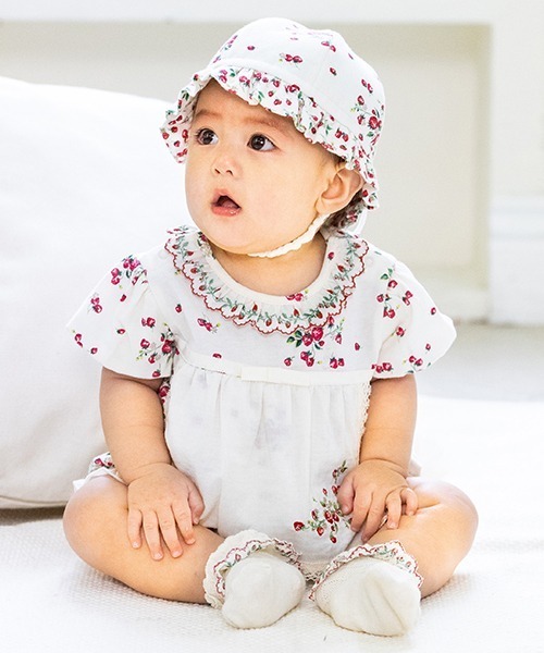 sense of wonder(センスオブワンダー)の「野イチゴフラワー帽子【日本製】(ハット・キッズ・キナリ・S/M/L)」の9枚目の写真