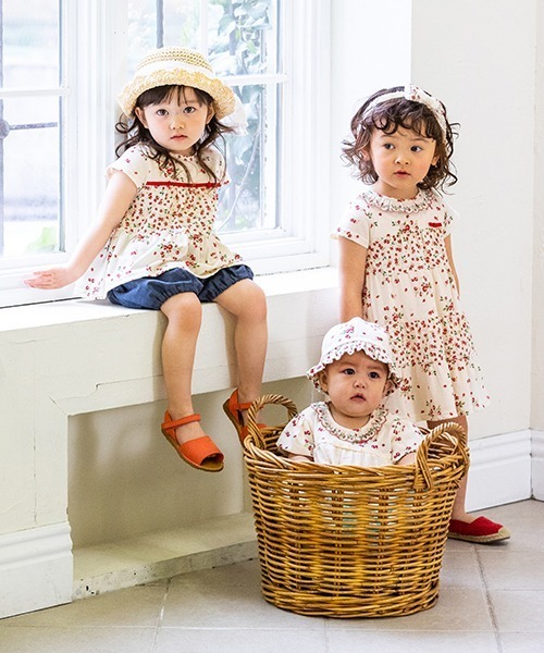 sense of wonder(センスオブワンダー)の「野イチゴフラワー帽子【日本製】(ハット・キッズ・キナリ・S/M/L)」の11枚目の写真