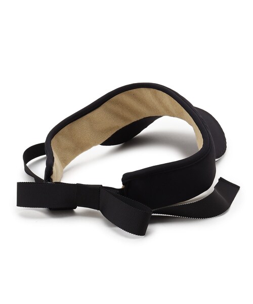 adabat（アダバット）の「◆【日本製】リボン取り外し可能 サンバイザー（サンバイザー・レディース・ブラック/ホワイト・00）」の4枚目の写真