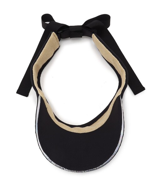 adabat（アダバット）の「◆【日本製】リボン取り外し可能 サンバイザー（サンバイザー・レディース・ブラック/ホワイト・00）」の7枚目の写真