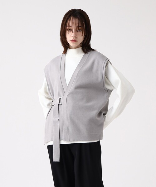 tk.TAKEO KIKUCHI（ティーケータケオキクチ）の「◆タイロッケンニットベスト（ベスト・レディース・ブラック/グレー・66）」の16枚目の写真