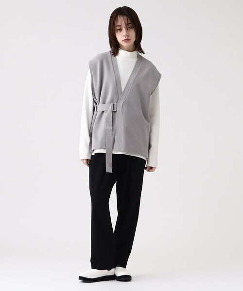 tk.TAKEO KIKUCHI（ティーケータケオキクチ）の「◆タイロッケンニットベスト（ベスト・レディース・ブラック/グレー・66）」の15枚目の写真