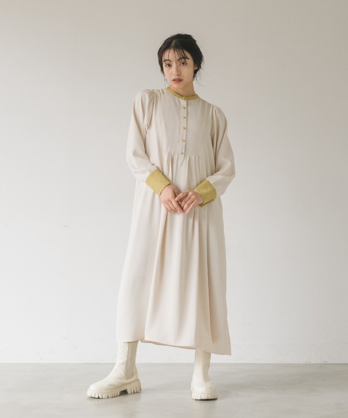 【9/16まで出品】 SNOW DOT JACQUARD ONEPIECE SNOW DOT JACQUARD ONEPIECE – IVORY - INTERNATIONAL RELATION