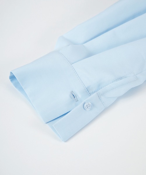 UR'S（ユアーズ）の「バンドカラーパフスリーブブラウス（シャツ/ブラウス・レディース・ダークネイビー/オフホワイト/ライトブルー・S/M/L）」の20枚目の写真