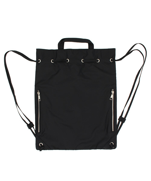 Sheta（シータ）の「ナイロンナップサック（バックパック/リュック・レディース・オレンジ/ホワイト/ブラック/グレー・FREE）」の3枚目の写真