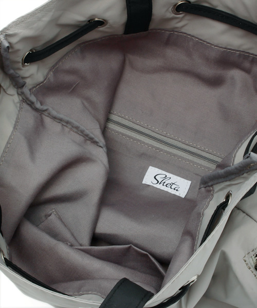 Sheta（シータ）の「ナイロンナップサック（バックパック/リュック・レディース・オレンジ/ホワイト/ブラック/グレー・FREE）」の10枚目の写真